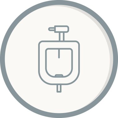 İdrar Doldurulmuş Vektör Satırı Simgesi Tasarımı