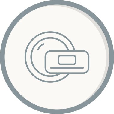 Bulaşık Makinesi Doldurulmuş Vektör Satırı Simgesi Tasarımı