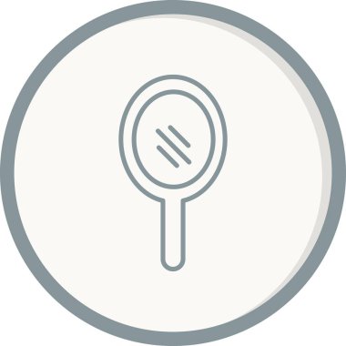  Ayna Doldurulmuş Vektör Satırı Simgesi Tasarımı