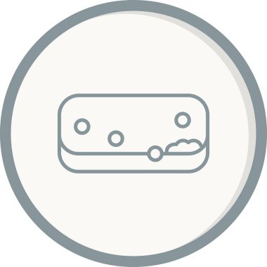 Sünger Doldurulmuş Vektör Satır Simgesi Tasarımı