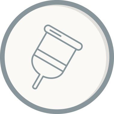 Adet Kadehi Dolu Vektör Satırı Simgesi Tasarımı