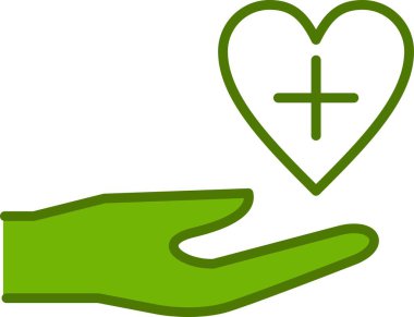 Sağlık Hizmetleri Doldurulmuş Vektör Satırı Simgesi Tasarımı