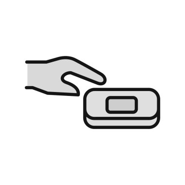 El yıkama Doldurulmuş Vektör Satır Simgesi Tasarımı