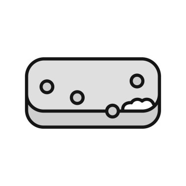 Sünger Doldurulmuş Vektör Satırı Simgesi Tasarımı