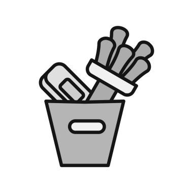 Doldurulmuş Vektör Satırı Simgesi Tasarımı Temizleniyor