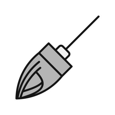 Süpürge Doldurulmuş Vektör Satır Simgesi Tasarımı