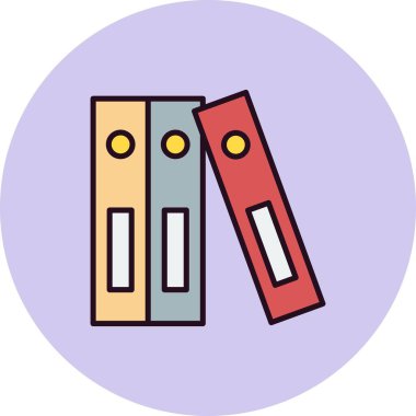 Dosya Doldurulmuş Doğrusal Vektör Simgesi Tasarımı