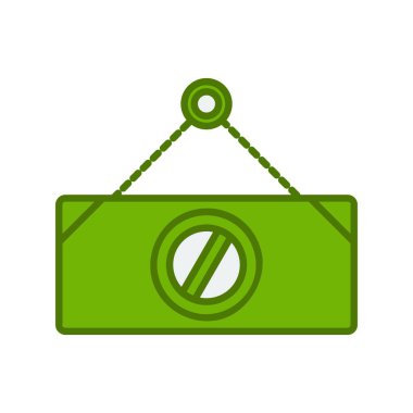 Kapalı Doldurulmuş Doğrusal Vektör Simgesi Tasarımı