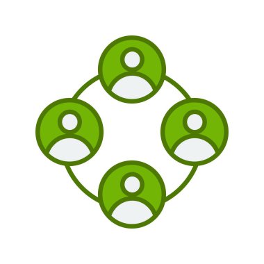 Takım Dolu Doğrusal Vektör Simgesi Tasarımı