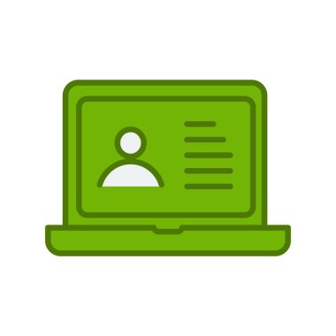 Portföy Doldurulmuş Doğrusal Vektör Simgesi Tasarımı