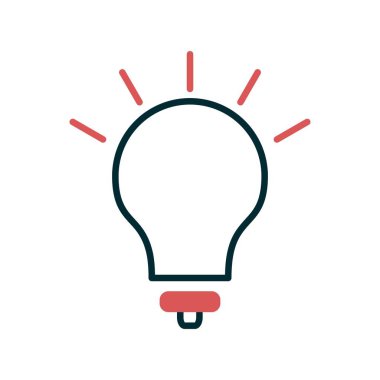 Fikir Doldurulmuş Doğrusal Vektör Simgesi Tasarımı