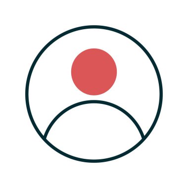 Kullanıcı Doldurulmuş Doğrusal Vektör Simgesi Tasarımı