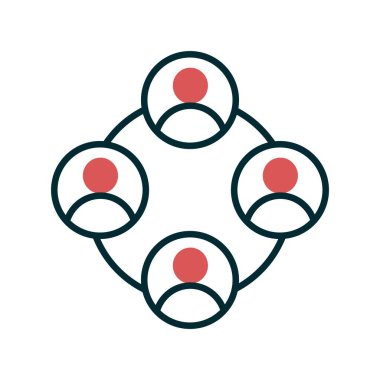 Takım Dolu Doğrusal Vektör Simgesi Tasarımı