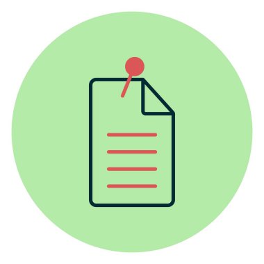 Kağıt Doldurulmuş Doğrusal Vektör Simgesi Tasarımı