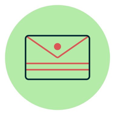 Zarf Doldurulmuş Doğrusal Vektör Simgesi Tasarımı