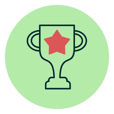 Ödül Doldurulmuş Doğrusal Vektör Simgesi Tasarımı