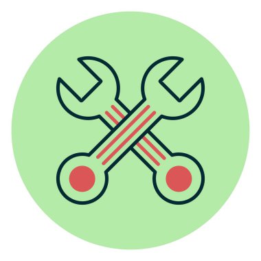 Anahtar Doldurulmuş Doğrusal Vektör Simgesi Tasarımı