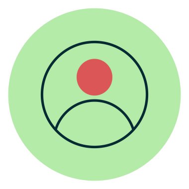 Kullanıcı Doldurulmuş Doğrusal Vektör Simgesi Tasarımı