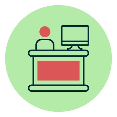 Doğrusal Vektör Simgesi Tasarımı Dolu Resepsiyon