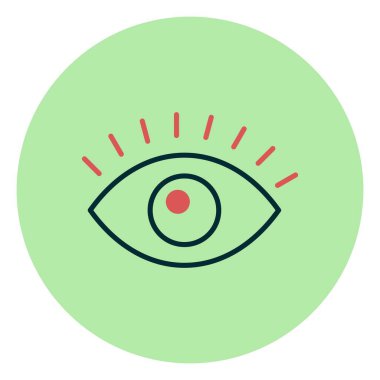 Göz Doldurulmuş Doğrusal Vektör Simgesi Tasarımı