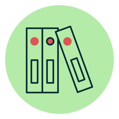 Dosya Doldurulmuş Doğrusal Vektör Simgesi Tasarımı