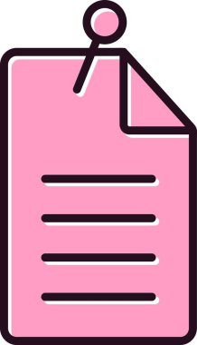 Kağıt Doldurulmuş Doğrusal Vektör Simgesi Tasarımı