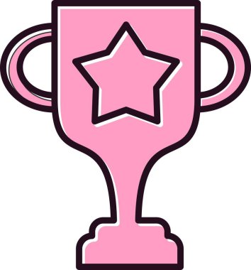 Ödül Doldurulmuş Doğrusal Vektör Simgesi Tasarımı