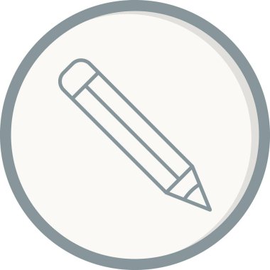 Kalem Doldurulmuş Doğrusal Vektör Simgesi Tasarımı