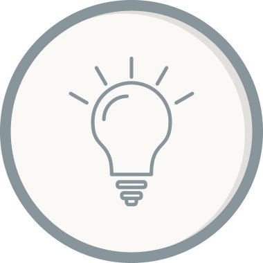 Ampul Doldurulmuş Doğrusal Vektör Simgesi Tasarımı