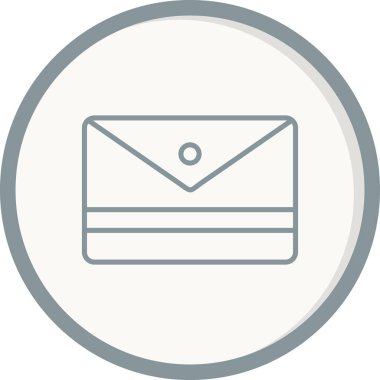 Zarf Doldurulmuş Doğrusal Vektör Simgesi Tasarımı