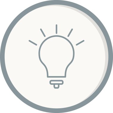 Fikir Doldurulmuş Doğrusal Vektör Simgesi Tasarımı