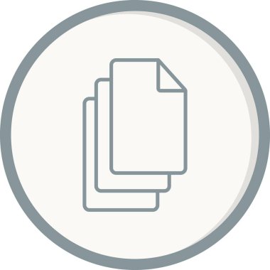 Doğrusal Vektör Simgesi Tasarımı Doldurulmuş Belgeler