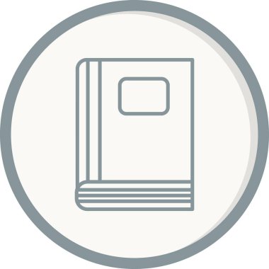 Doğrusal Vektör Simgesi Tasarımı Doldurulmuş Kitap