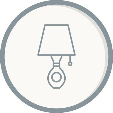 Tablo Lambası Dolu Doğrusal Vektör Simgesi Tasarımı