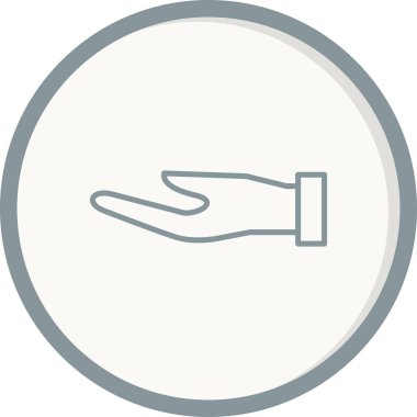 El Doldurulmuş Doğrusal Vektör Simgesi Tasarımı