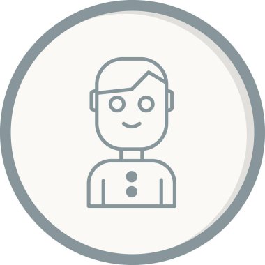 Avatar Doldurulmuş Doğrusal Vektör Simgesi Tasarımı