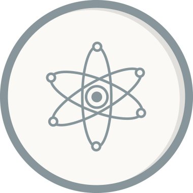 Nucleus Doldurulmuş Doğrusal Vektör Simgesi Tasarımı