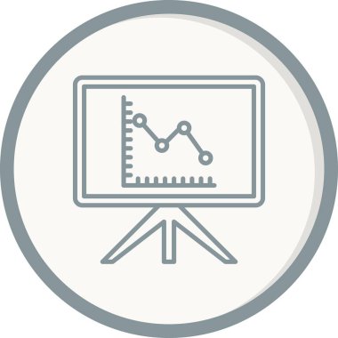 Sunum Doldurulmuş Doğrusal Vektör Simgesi Tasarımı