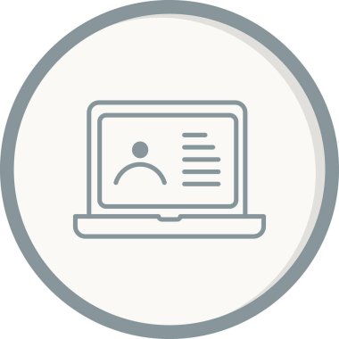 Portföy Doldurulmuş Doğrusal Vektör Simgesi Tasarımı