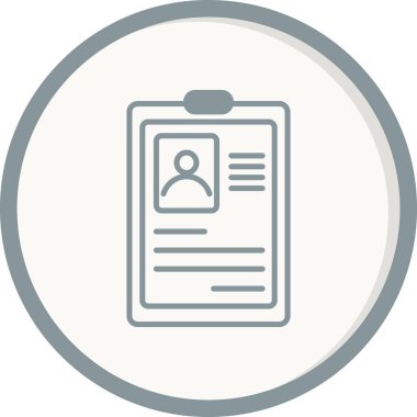 Müfredat Vitae Doğrusal Vektör Simgesi Tasarımı