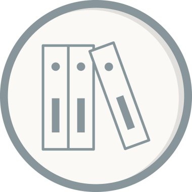 Dosya Doldurulmuş Doğrusal Vektör Simgesi Tasarımı