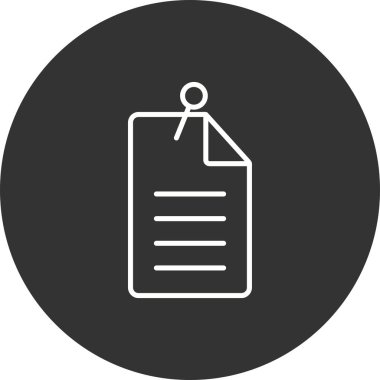 Kağıt Doldurulmuş Doğrusal Vektör Simgesi Tasarımı