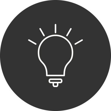 Fikir Doldurulmuş Doğrusal Vektör Simgesi Tasarımı