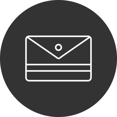 Zarf Doldurulmuş Doğrusal Vektör Simgesi Tasarımı