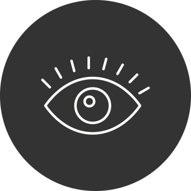 Göz Doldurulmuş Doğrusal Vektör Simgesi Tasarımı