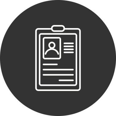 Müfredat Vitae Doğrusal Vektör Simgesi Tasarımı