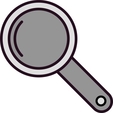 Büyütücü Cam Doldurulmuş Doğrusal Vektör Simgesi Tasarımı