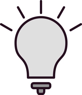 Fikir Doldurulmuş Doğrusal Vektör Simgesi Tasarımı