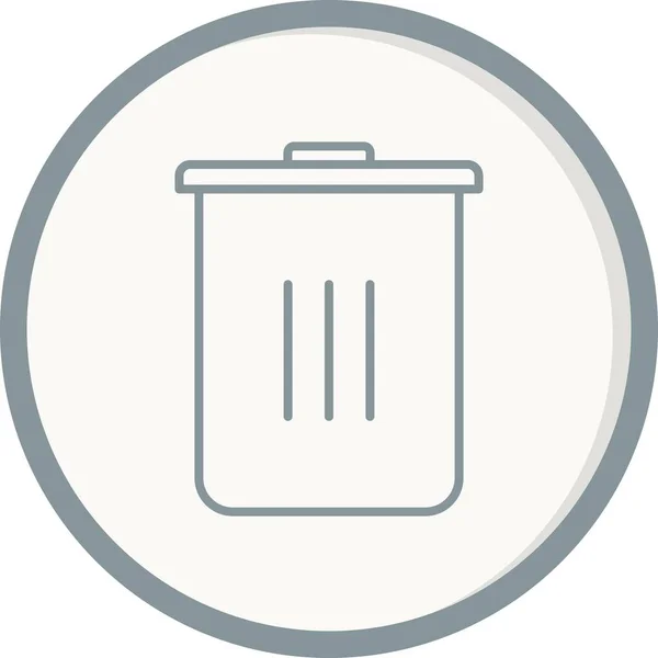 Σκουπιδότοπος Γεμισμένος Vector Line Icon Desig — Διανυσματικό Αρχείο