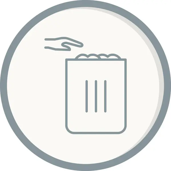 Çöp Kutusu Doldurulmuş Vektör Satırı Simgesi Tasarımı Kullan — Stok Vektör
